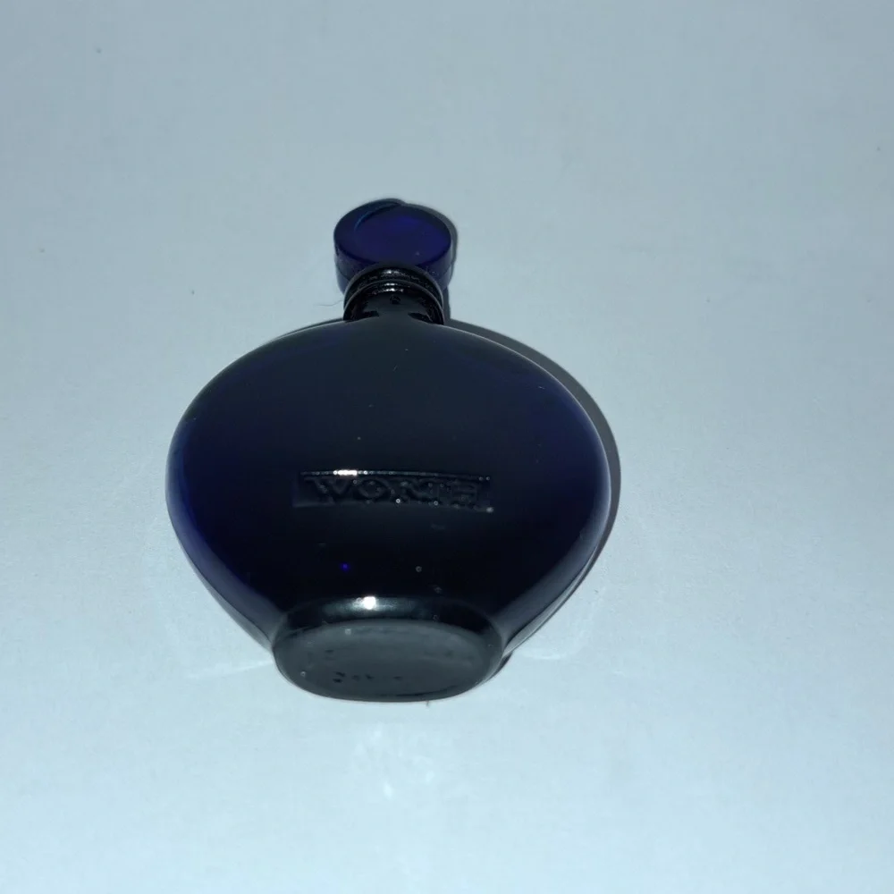 Mini R.Lalique Designed Cobalt "WORTH" Perfume Bottle Empty Art Deco EUC - Picture 3 of 5